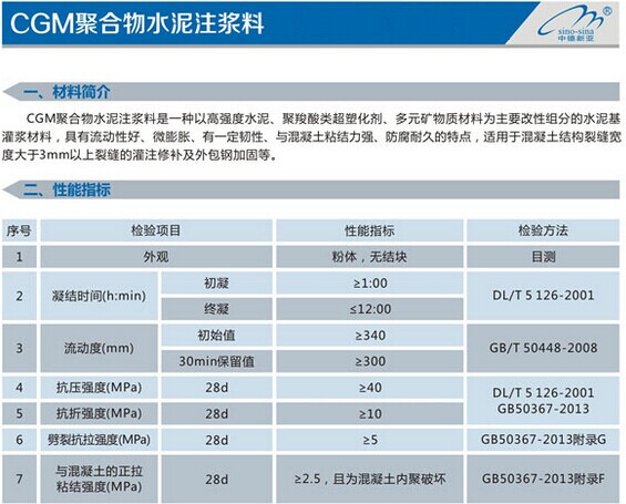 广东哪里买令人放心的CGM聚合物水泥注浆料 |广东水泥灌浆料